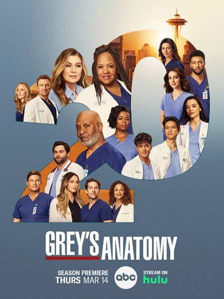 Постер к Анатомия Грей / Анатомия страсти (20 сезон) / Greys Anatomy (2024) WEB-DLRip